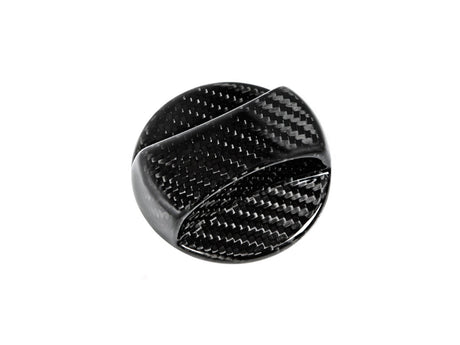 Dry Carbon Competition Fuel Cap Cover Close Up Shot