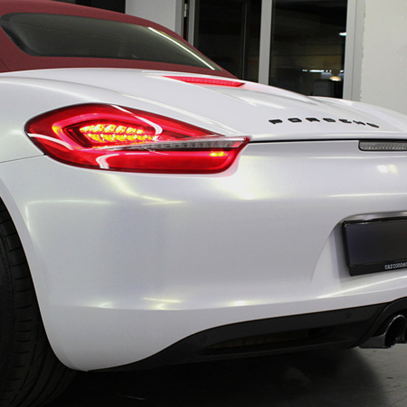 Diamond Gold White Car Wrap - PET Vinyl by Mods Haus