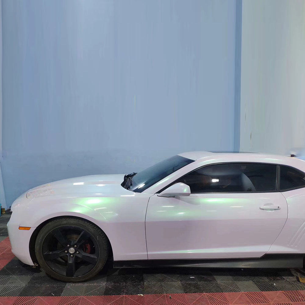 color shifting diamond blue white car wrap