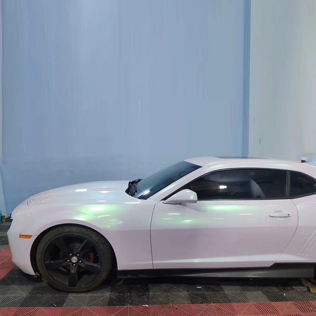 color shifting diamond blue white car wrap