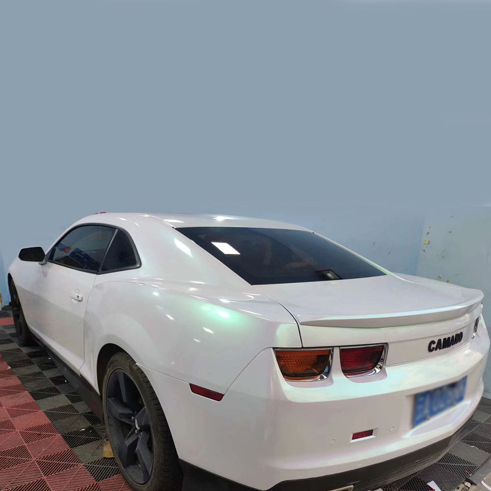 diamond blue white car wrap installed on a car