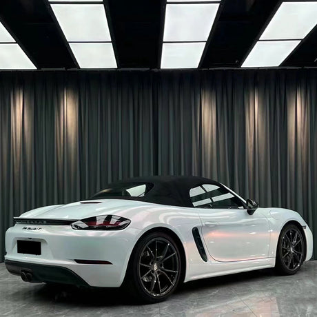 car wrapped in diamond pink white car wrap