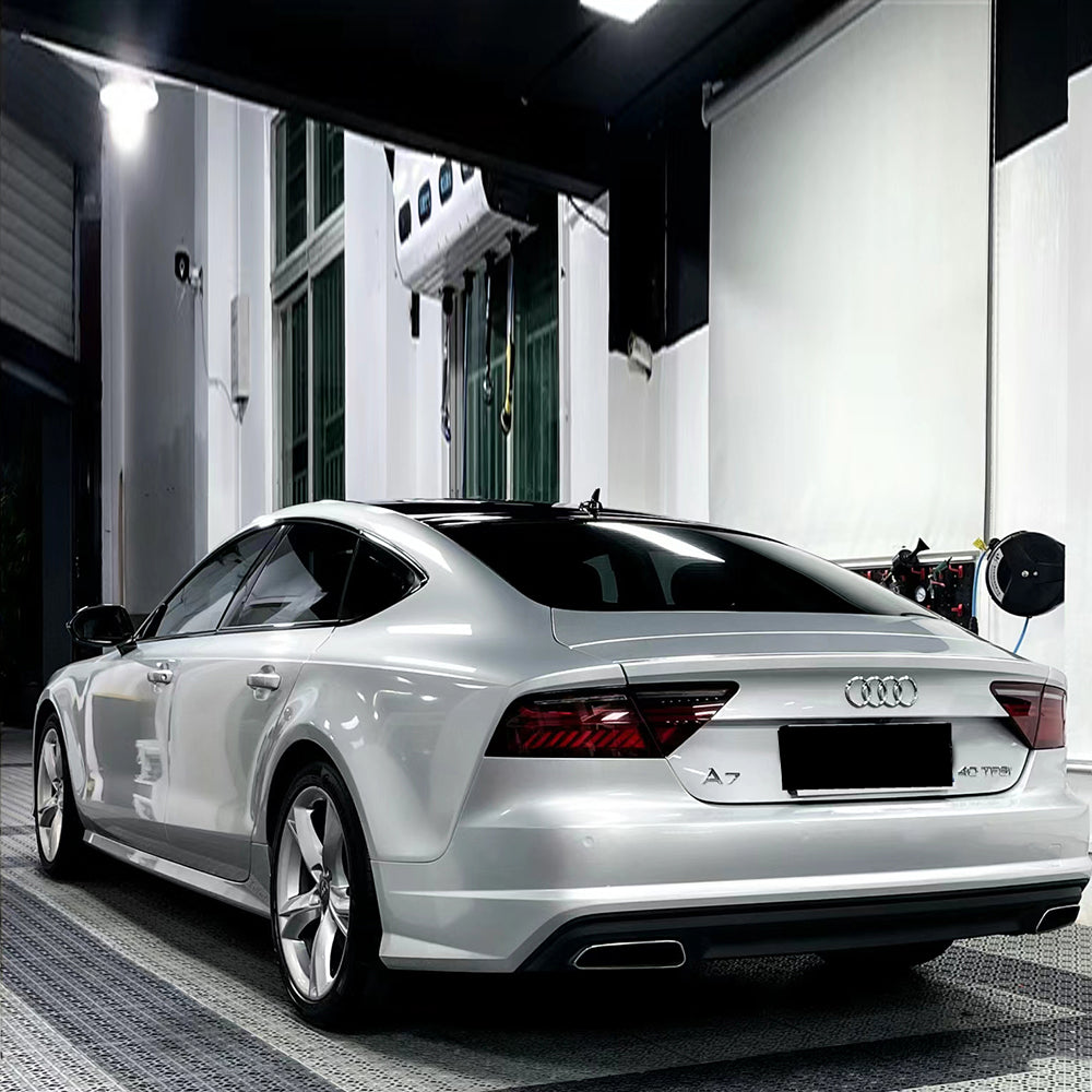 diamond silver metallic car wrap