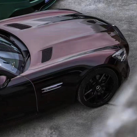 diamond black red car wrap on a vehicle