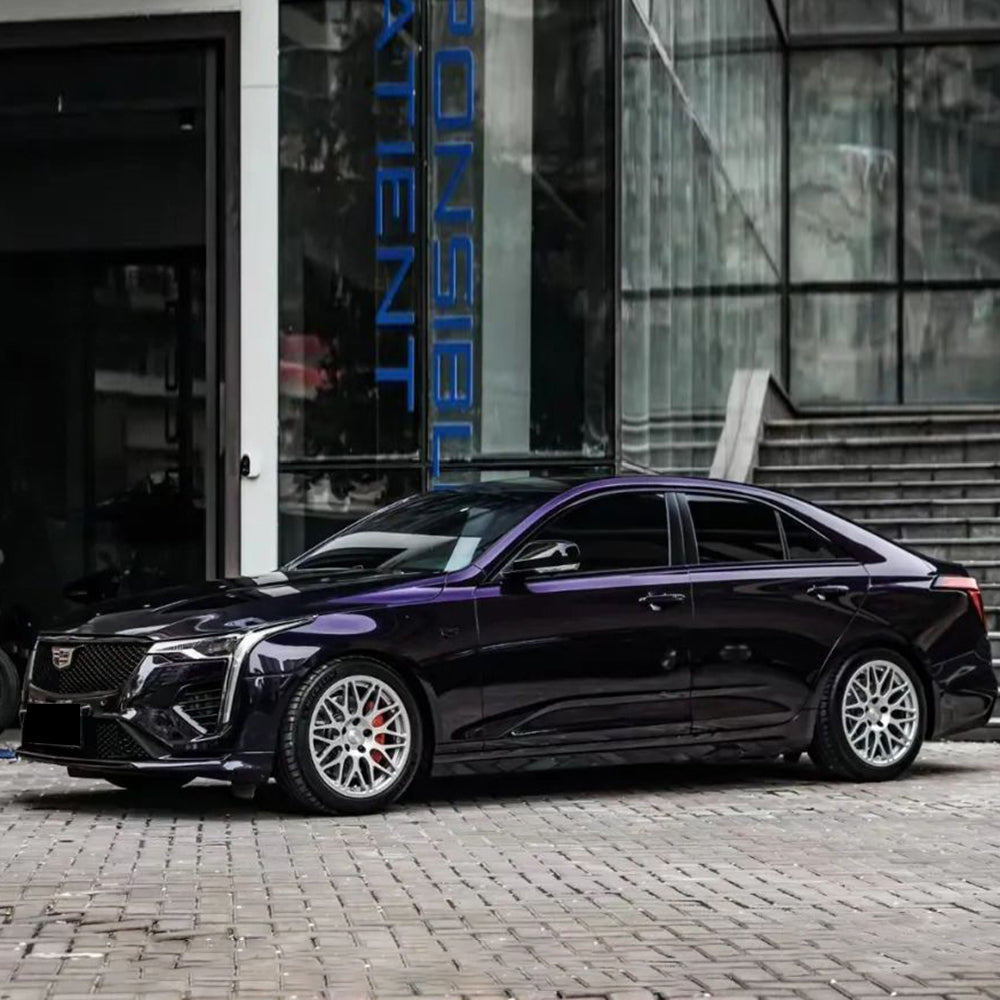 car wrapped in ghost midnight purple wrap