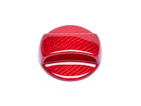 Dry Carbon Competition Fuel Cap Cover Red