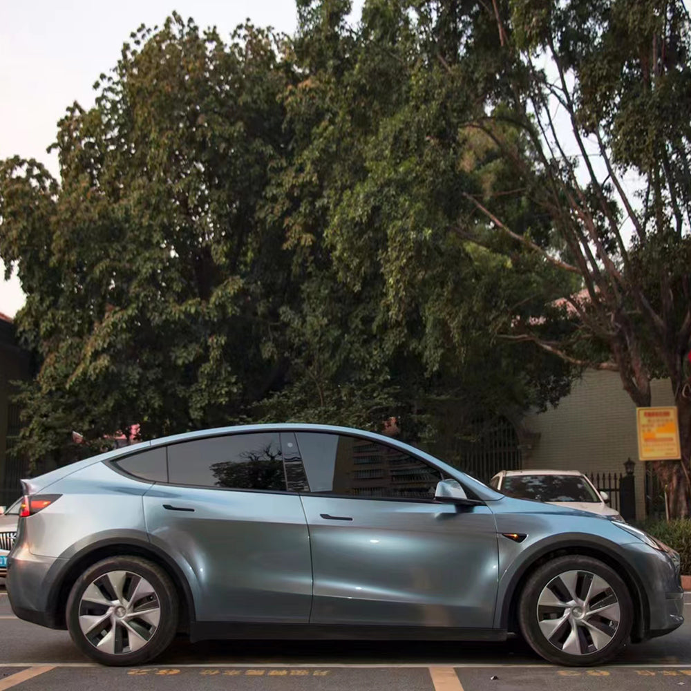 car wrapped in liquid soma to blue car wrap
