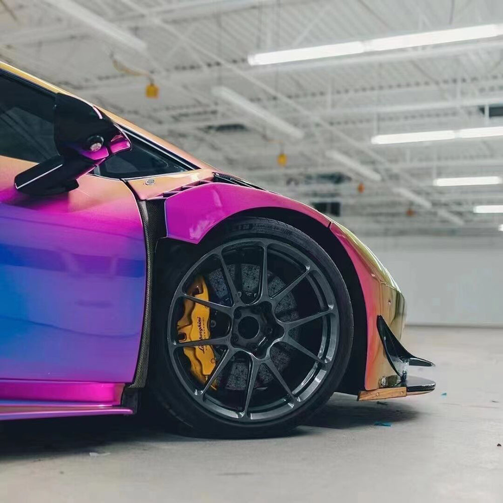 magic colored purple car wrap