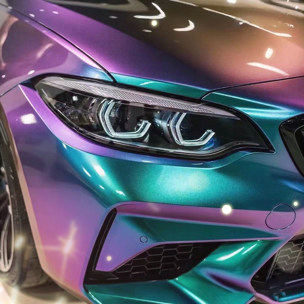 magic spectral blue color changing car wrap