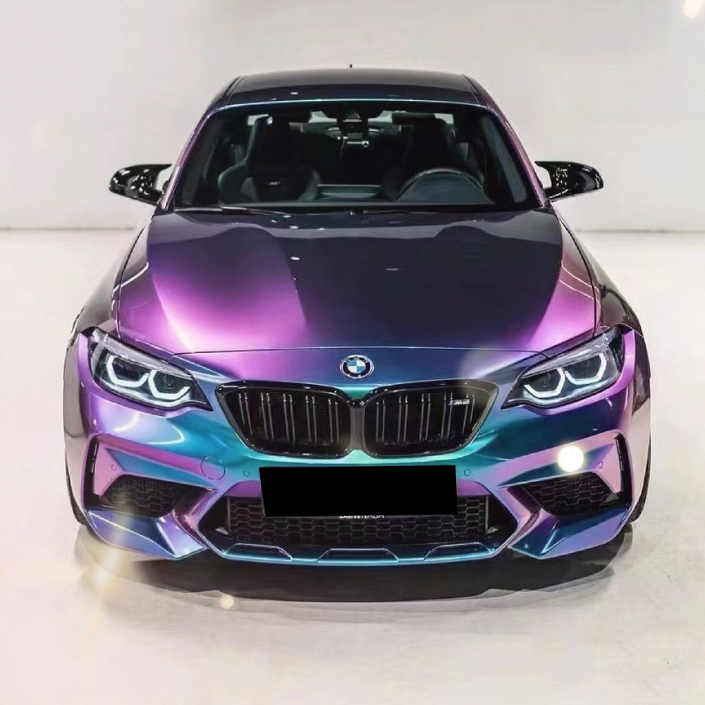 magic spectral blue car wrap