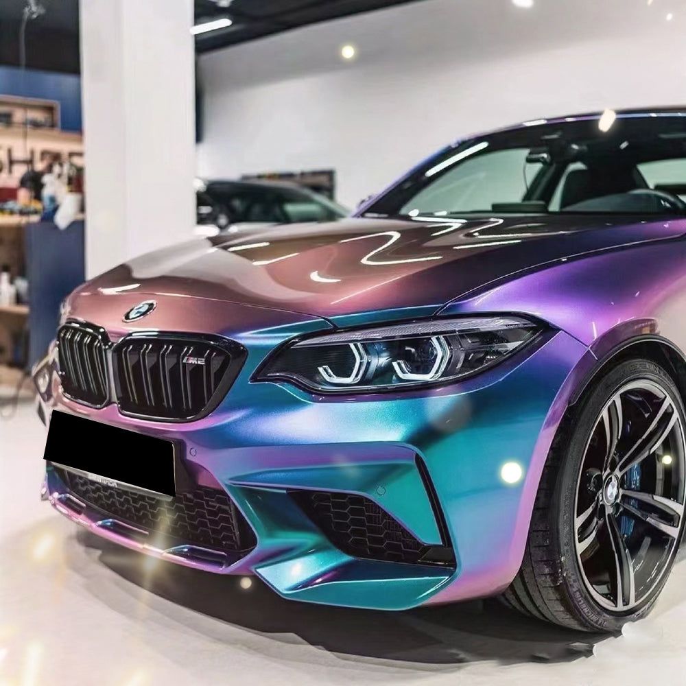 magic spectral blue color shifting car wrap