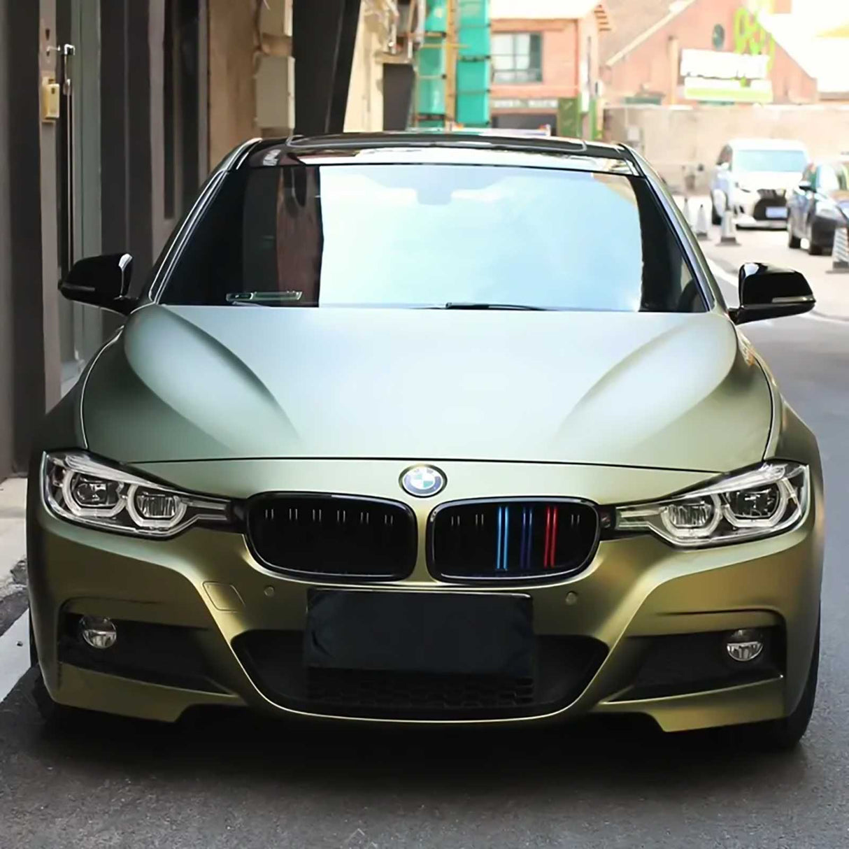 metallic lightning green car wrap