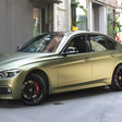matte metallic lightning green car wrap