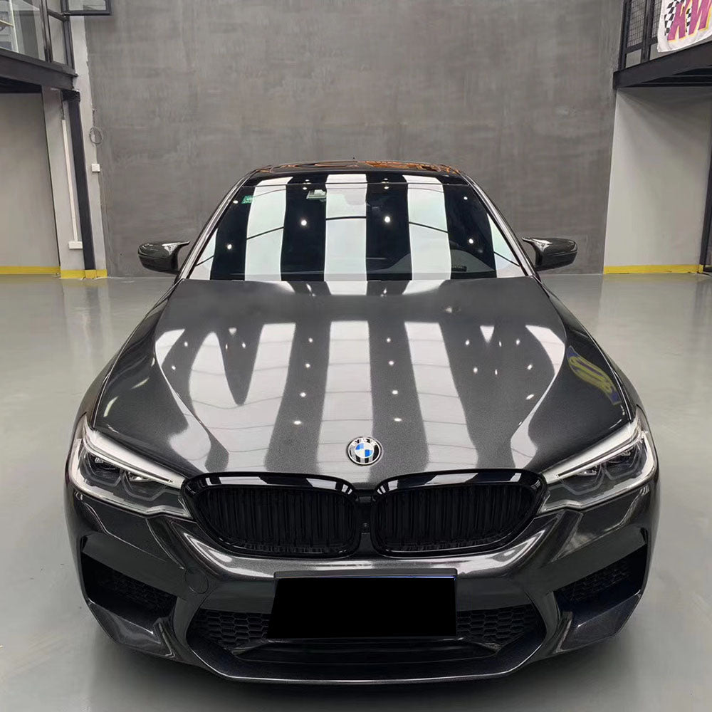 metallic dark black car wrap with sparkles