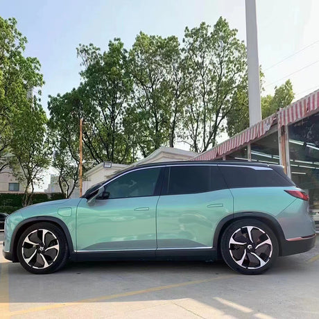 twin grey green glossy car wrap