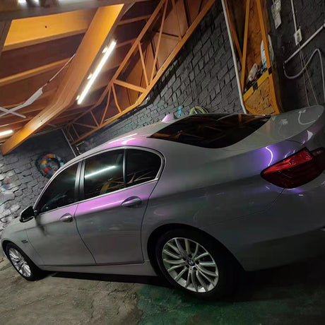 color changing twin grey purple car wrap
