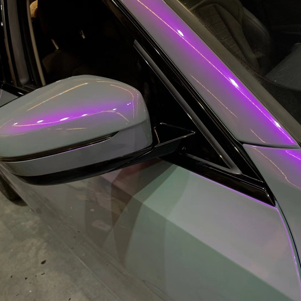 twin grey purple color changing car wrap