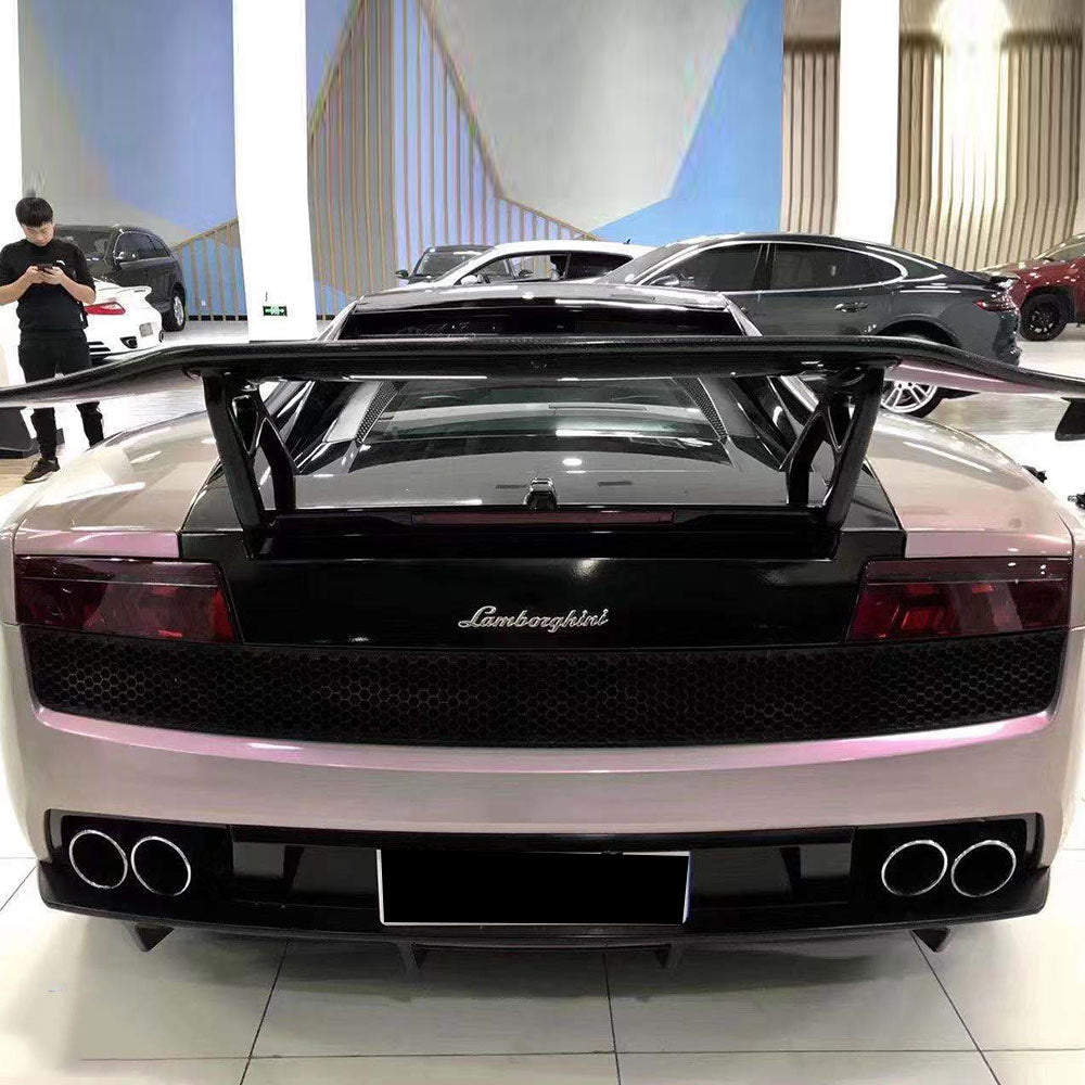 twin magic grey pink car wrap on a lamborghini
