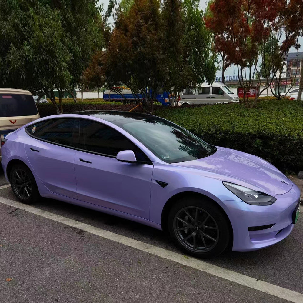 twin silver purple wrap for cars