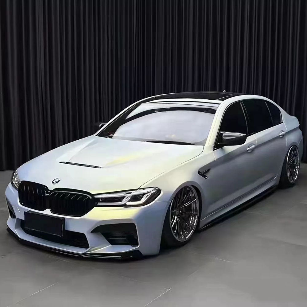 car wrapped in ultra matte gold blue color changing car wrap