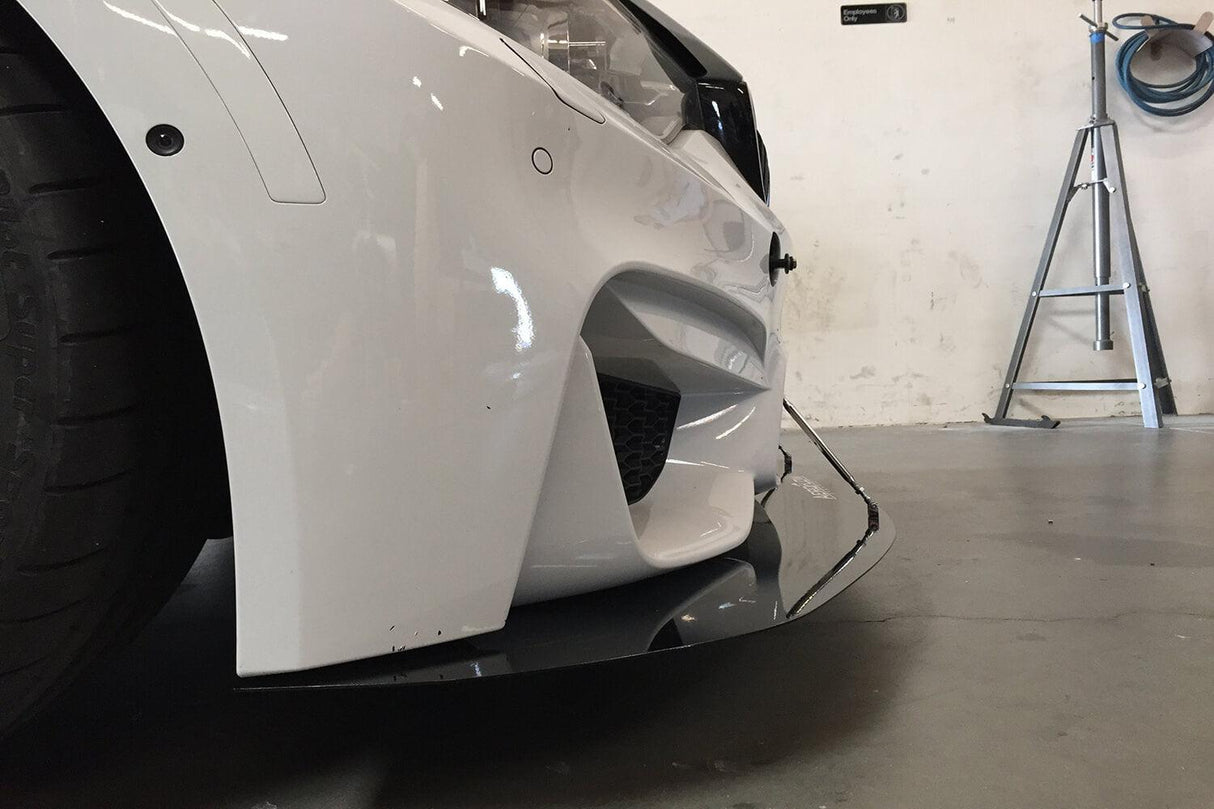 aluminum front splitter by aeroflowdynamics f80 f82 bmw m3 m4