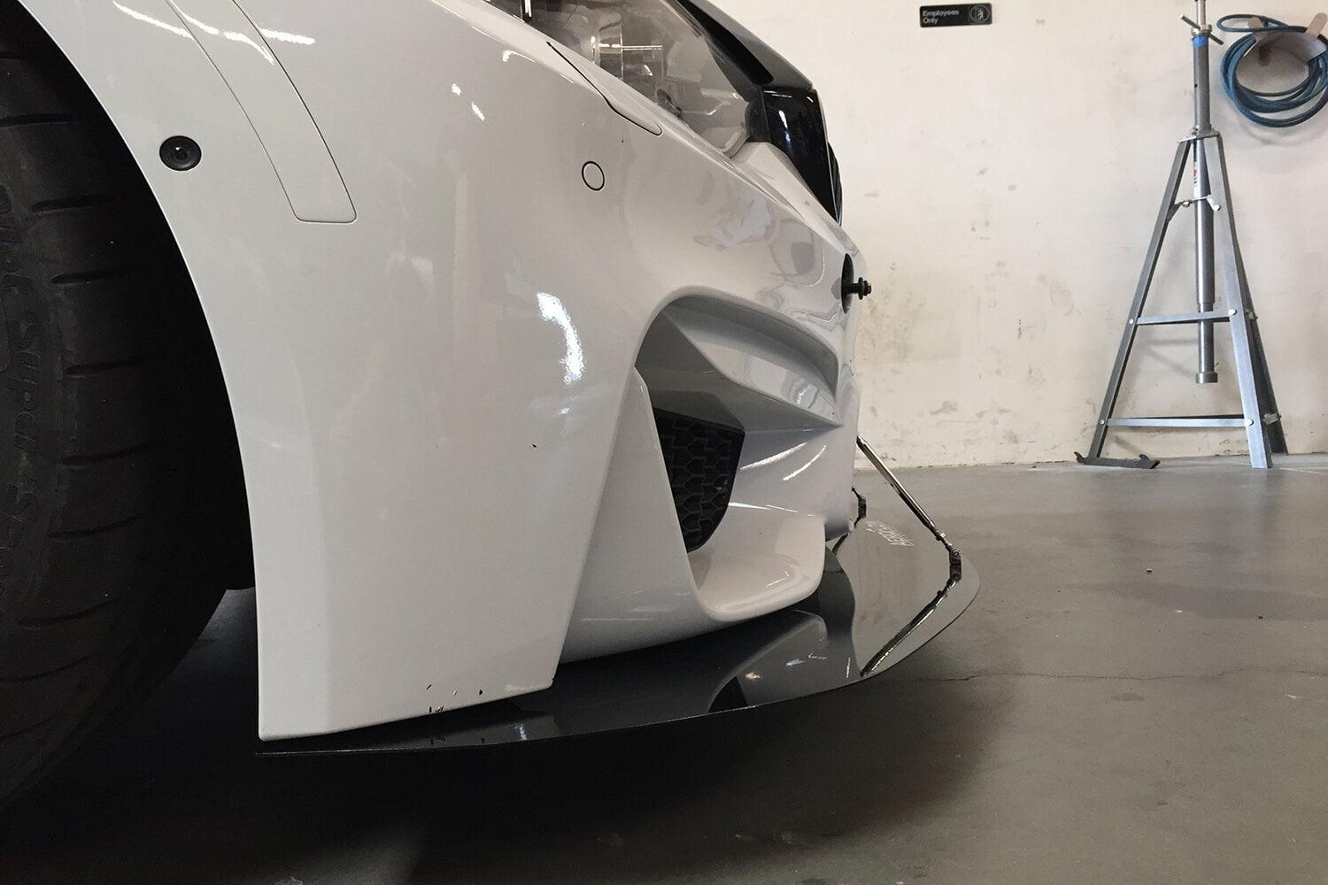 aluminum front splitter by aeroflowdynamics f80 f82 bmw m3 m4