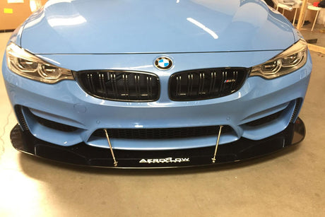 aluminum front splitter on bmw m3 f80 by aeroflowdynamics