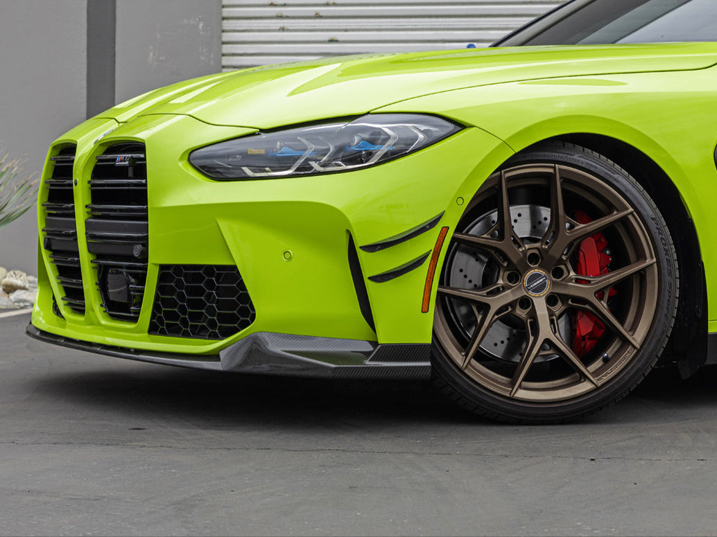 dry carbon fiber canard set by autotecknic for bmw m3 and m4
