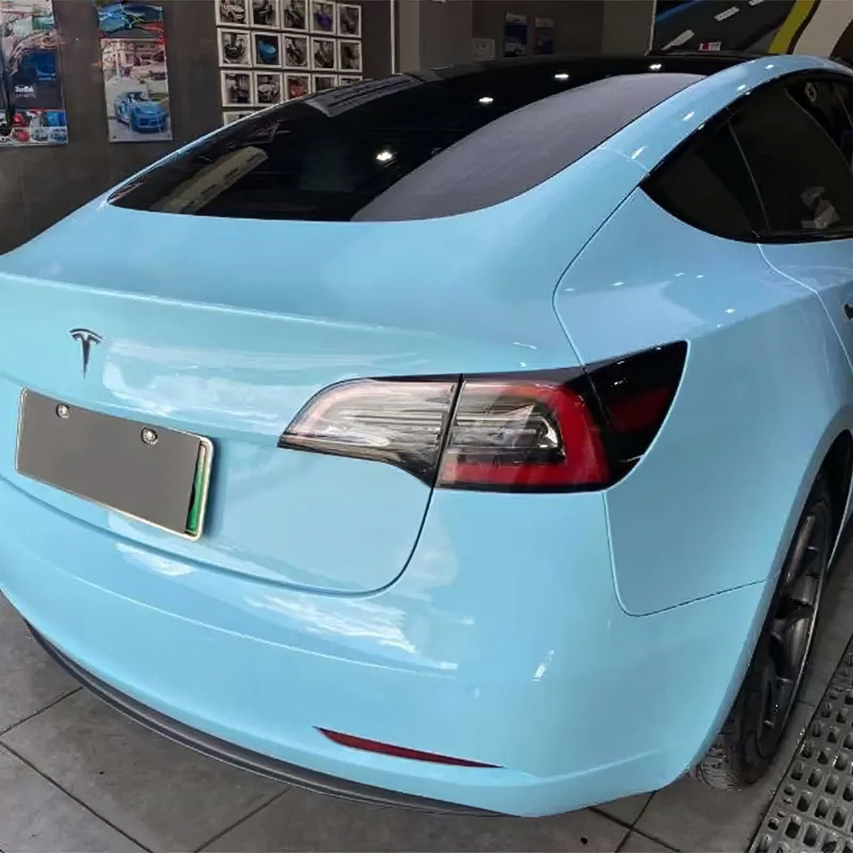 car wrapped in crystal sea breeze blue