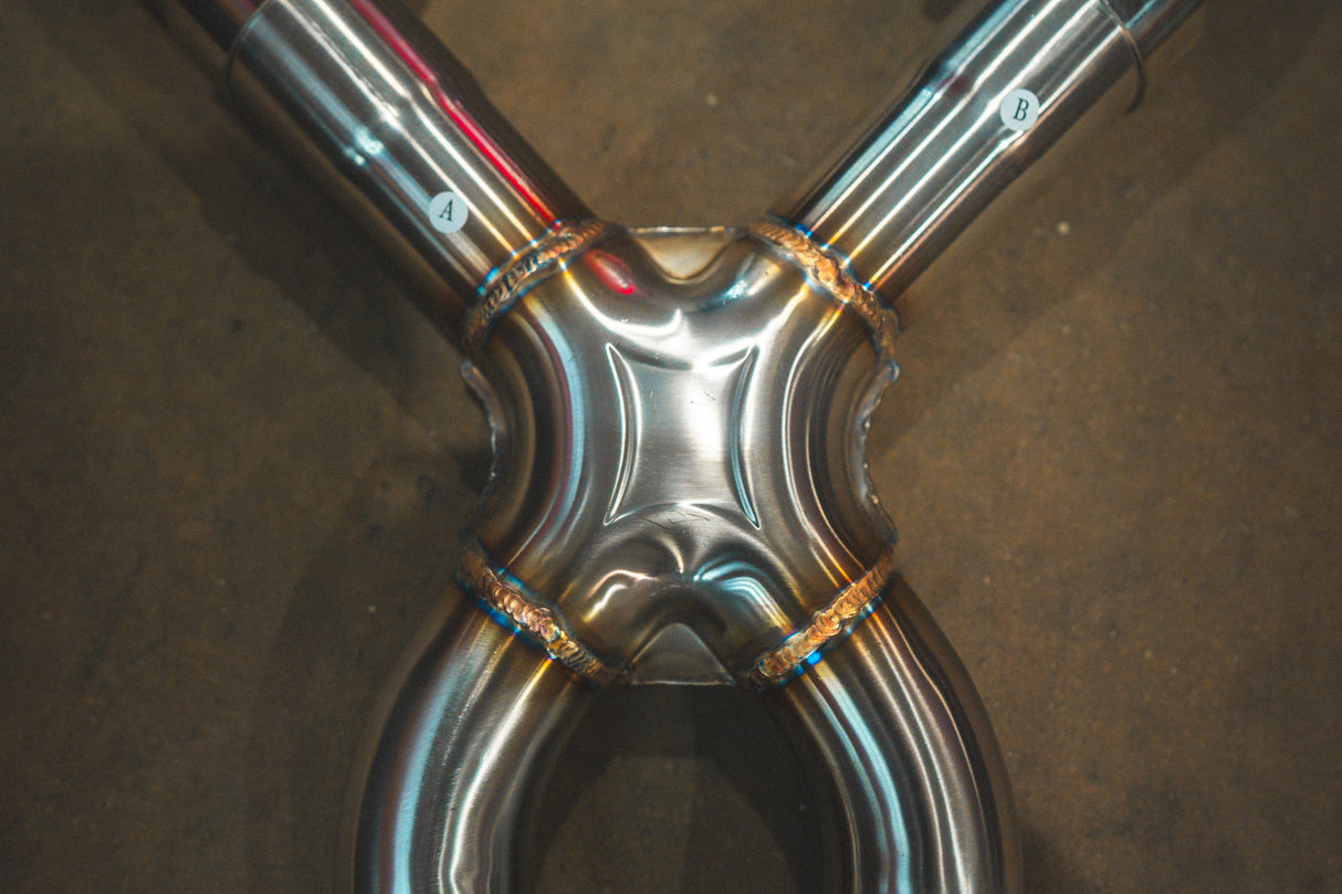 x pipe midpipe for bmw e9x m3 by valvetronic designs