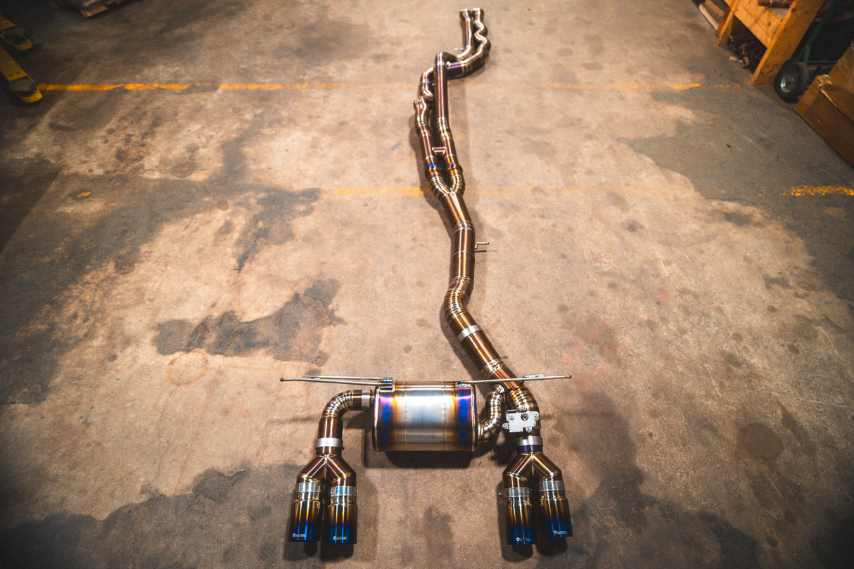 Equal length titanium exhaust system for bmw m3 and m4 f80 f82 f83 by valvetronic designs