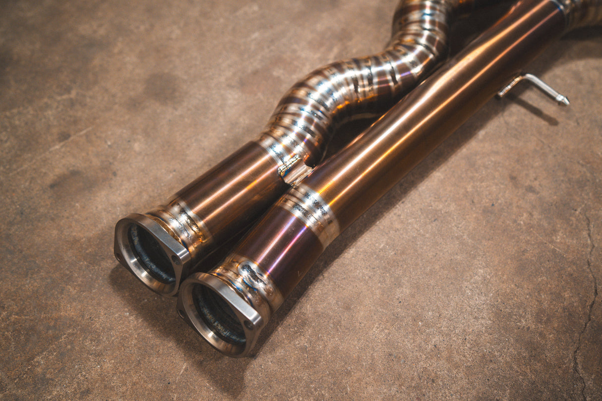 equal length exhaust pipe for bmw f8x by valvetronic