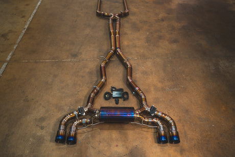 bmw f90 m5 titanium exhaust by valvetronic designs