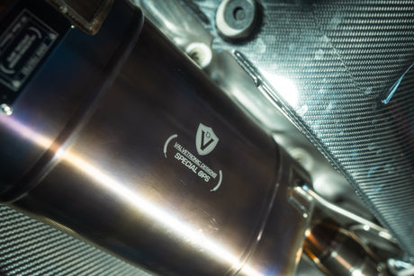 valvetronic designs special ops titanium exhaust system installed on bmw m5 f90