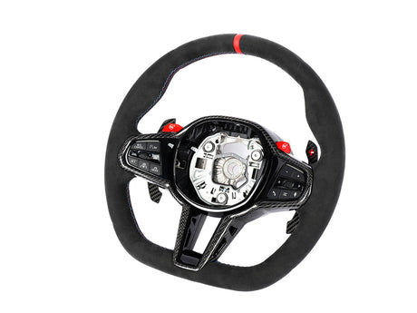AutoTecknic G8X LCI Alcantara Steering Wheel - G8X M2/ M3/ M4