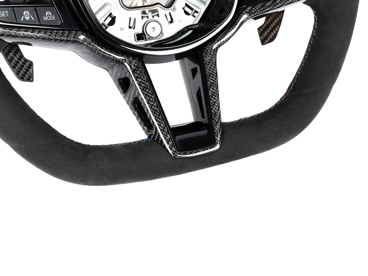 bmw carbon fiber steering wheel by autotecknic for bmw g8x m2 m3 m4