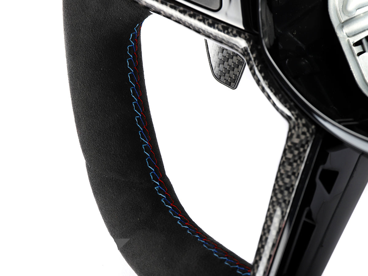bmw g8x carbon fiber alcantara steering wheel by autotecknic