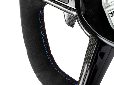 bmw g8x carbon fiber alcantara steering wheel by autotecknic