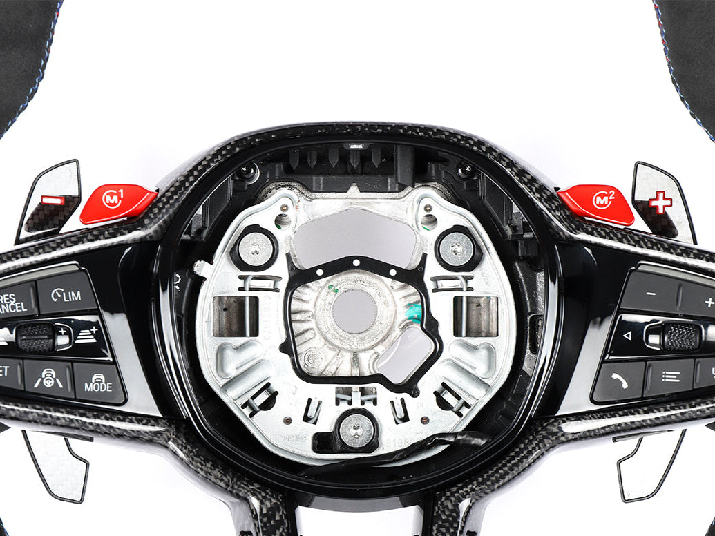 Alcantara steering wheel for bmw m4 g82 by autotecknic
