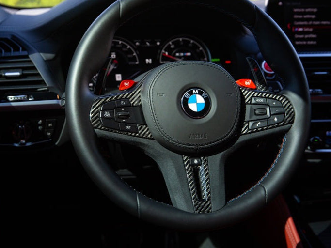 AutoTecknic Carbon Alcantara Steering Wheel Trim - G8X M2 / M3 / M4