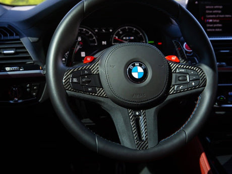 AutoTecknic Carbon Alcantara Steering Wheel Trim - G8X M2 / M3 / M4