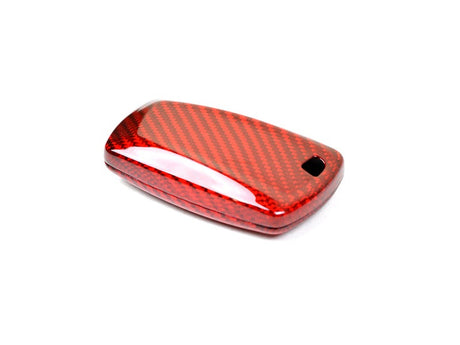 red carbon fiber key fob case for bmw by autotecknic