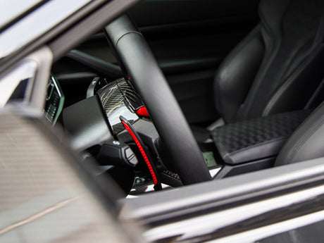carbon fiber steering wheel top cover for bmw m3 g80 by autotecknic
