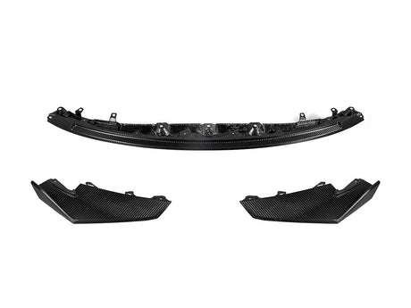 dry carbon fiber corsa front aero lip 3-piece set for bmw m3 g80 and bmw m4 g82 g83 by autotecknic