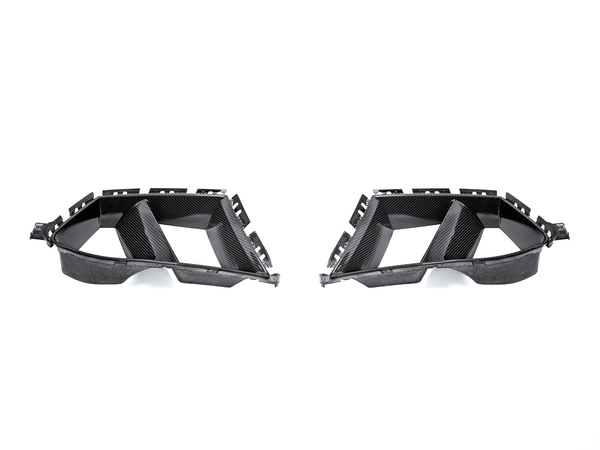 dry carbon fiber front bumper lower vent set for g82 bmw m4 by autotecknic