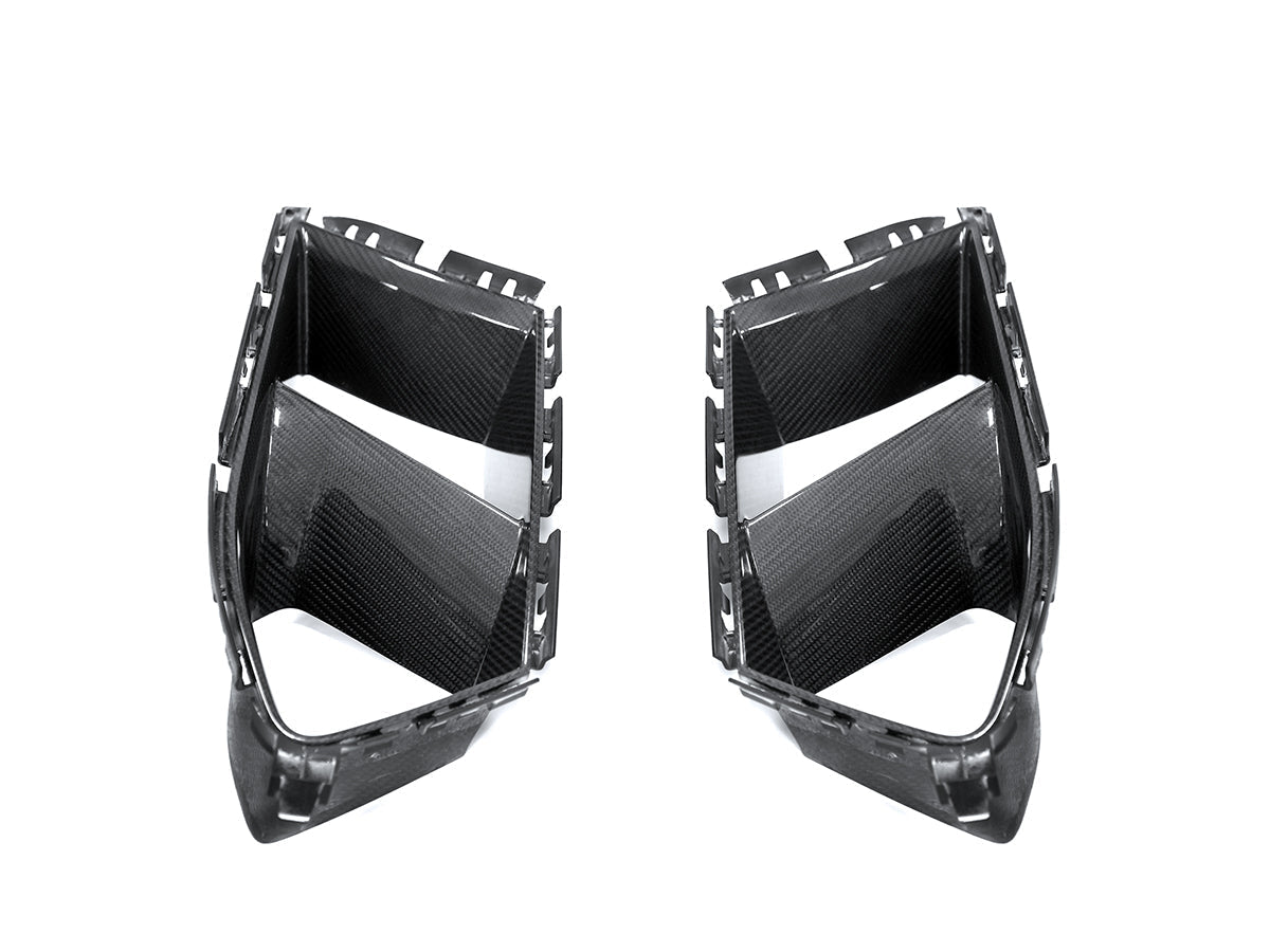 dry carbon fiber front bumper lower vent set for bmw m4 g83 by autotecknic