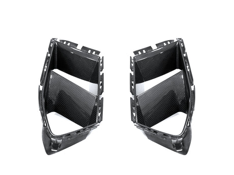 dry carbon fiber front bumper lower vent set for bmw m4 g83 by autotecknic