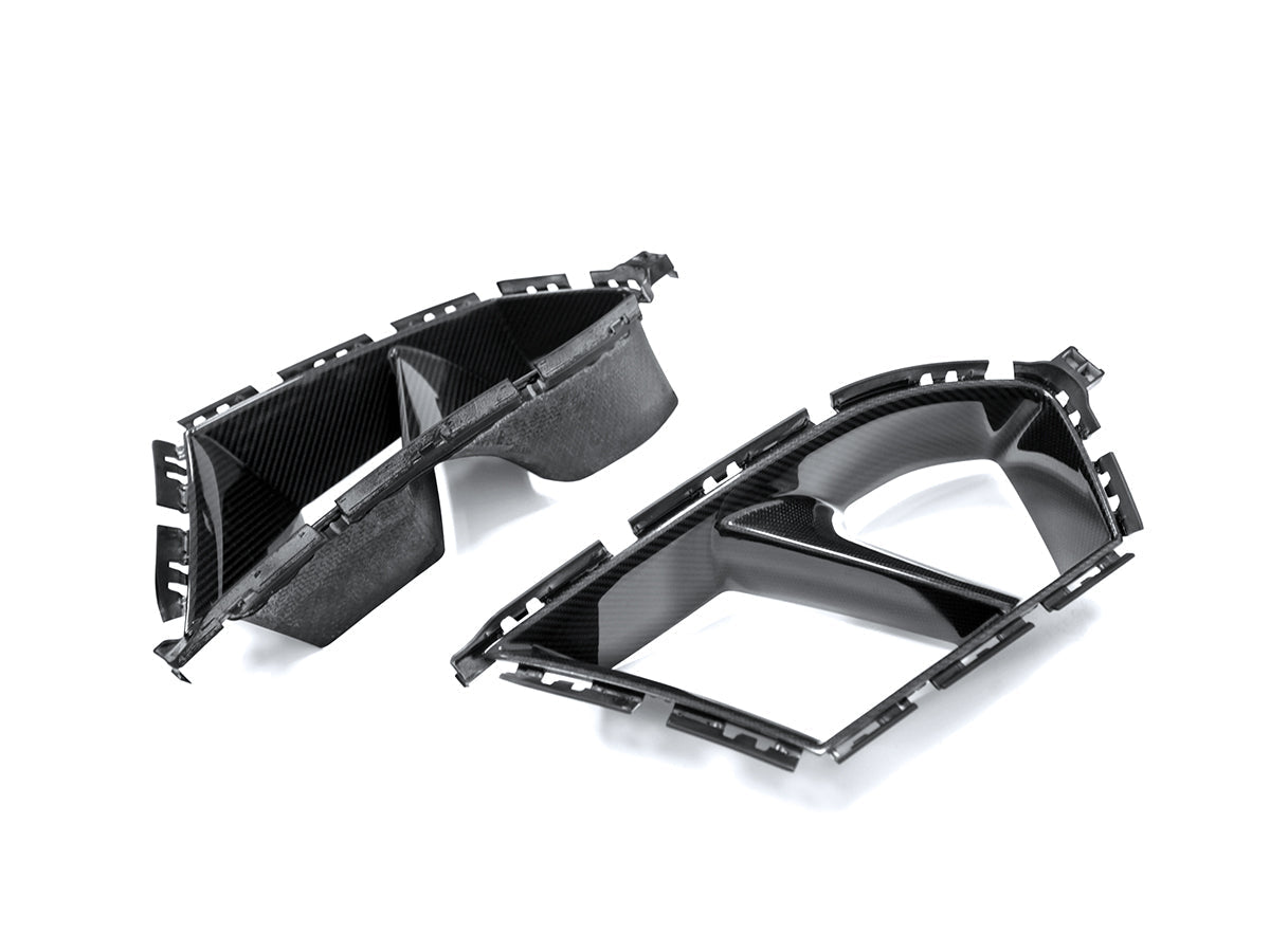 dry carbon fiber front bumper lower vent set for bmw m3 g80 bmw m4 g82 by autotecknic