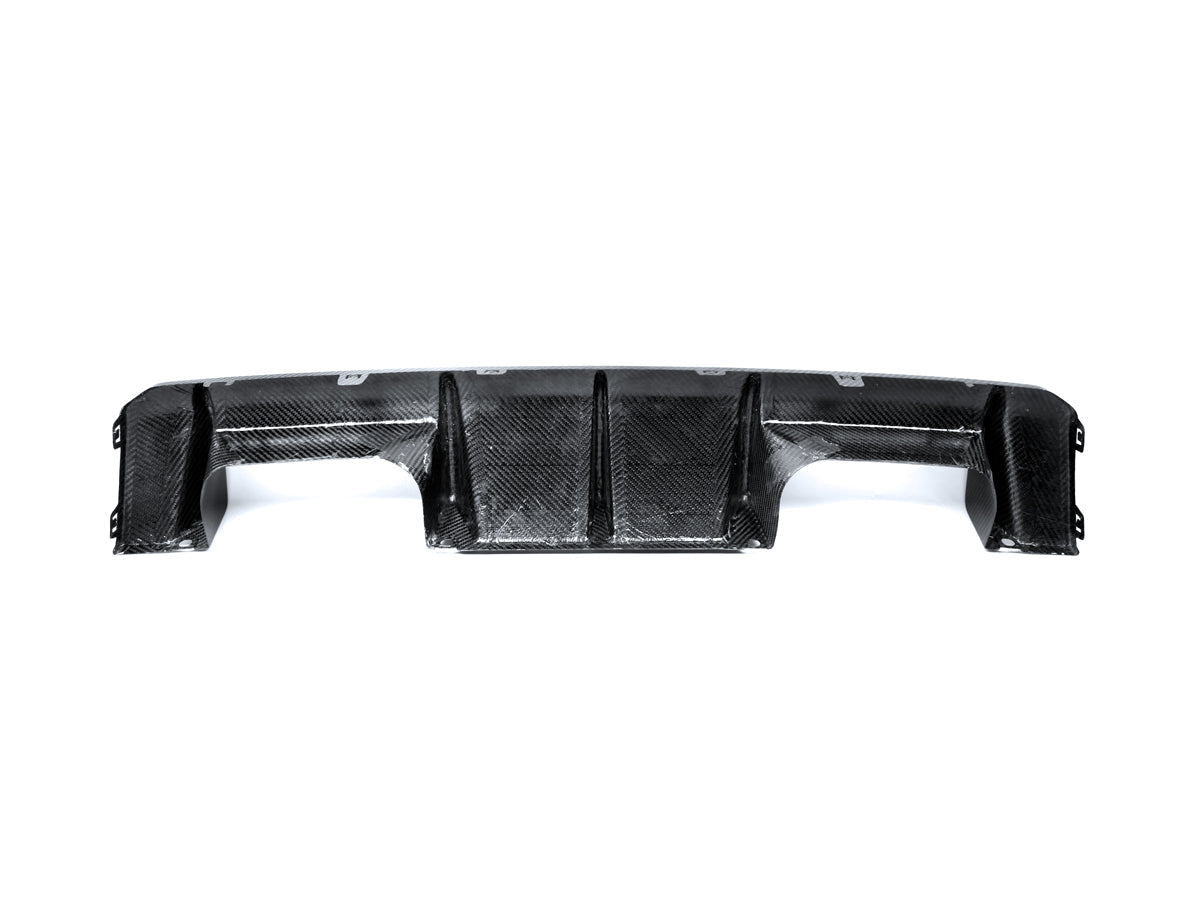 back side of the bmw m4 g82 carbon fiber rear performante diffuser by autotecknic