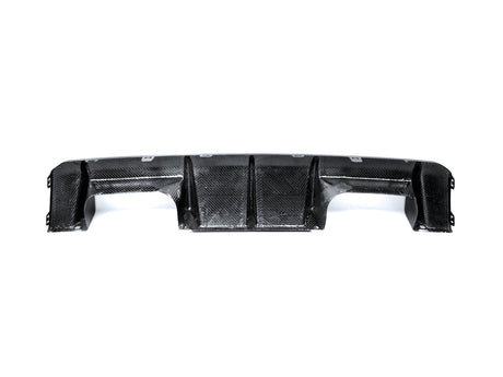 back side of the bmw m4 g82 carbon fiber rear performante diffuser by autotecknic